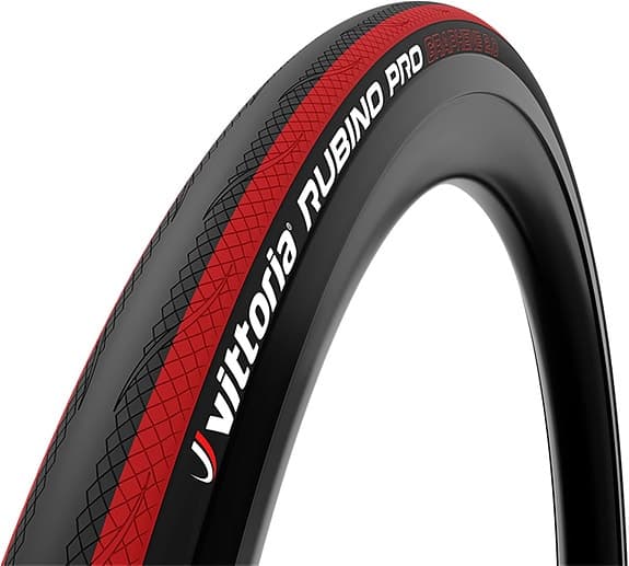 Däck för landsvägscykel: Vittoria Rubino Pro Fold G2.0 Svart/röd/svart 700X25C