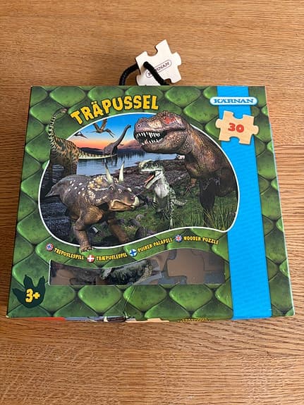 Träpussel dinosaurier 30 bitar