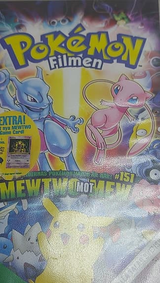 Pokémon VHS Film – Mewtwo mot Mew #151 Svenskt tal – Retro Vintage Samlarobjekt