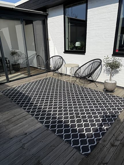 Horreds matta Wave svart/vit