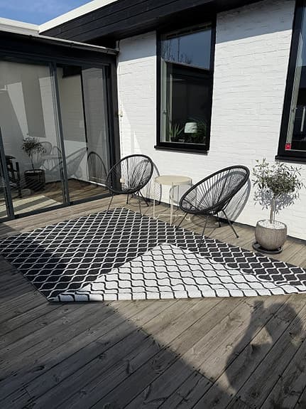 Horreds matta Wave svart/vit