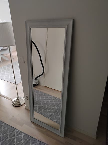 Spegel helkropp vit