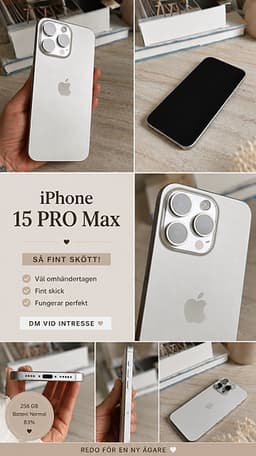Varsamt använd IPhone PRO Max 15