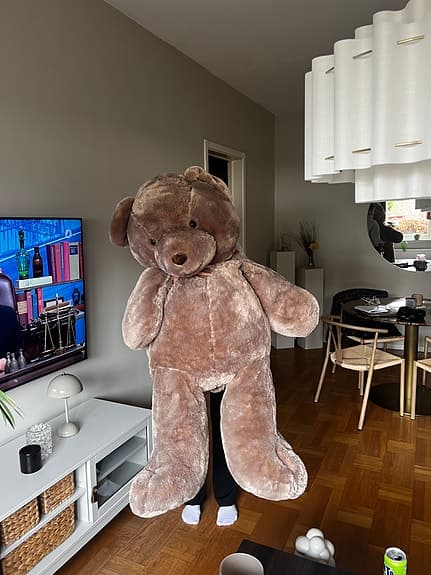 Teddykompaniet stor nallebjörn brun