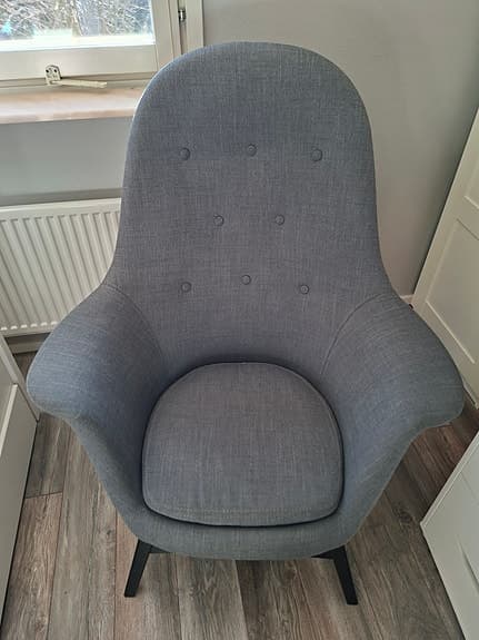 Stilren Ikea fåtölj hög rygg