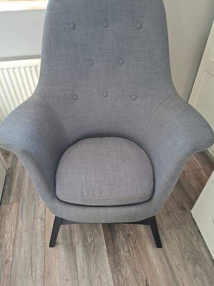 Stilren Ikea fåtölj hög rygg