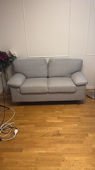 Jysk Aage Petersen soffa grå tyg