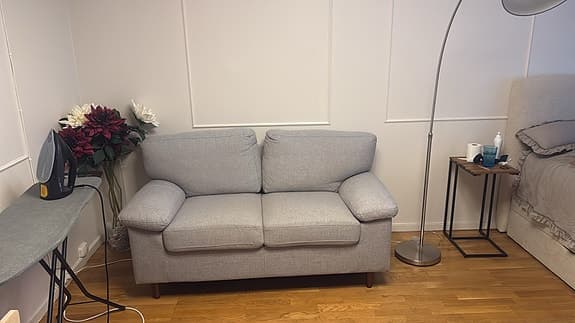 Jysk Aage Petersen soffa grå tyg