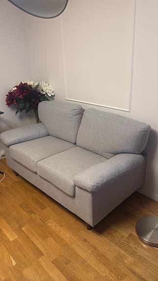 Jysk Aage Petersen soffa grå tyg