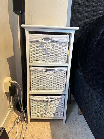 OURE Byrå OURE 3 korgar vit