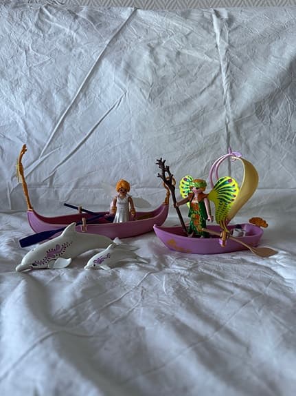 Playmobil lekset feer med båtar och delfiner