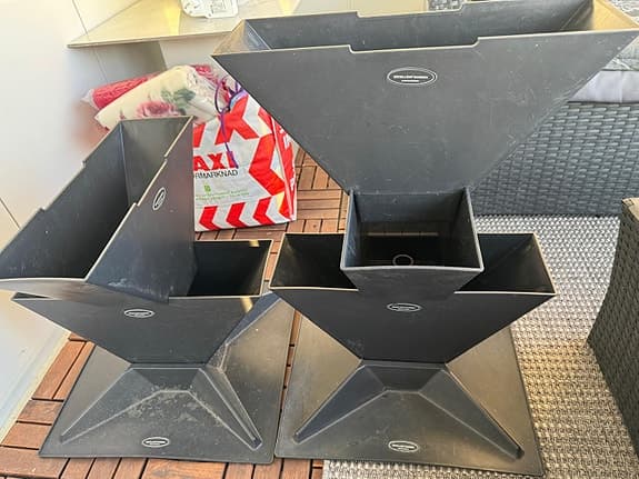 Hozelock pyramidformade planteringskärl plast svart