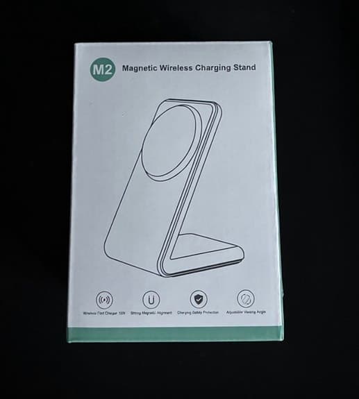 Apple laddare magnetiskt trådlöst ställ svart