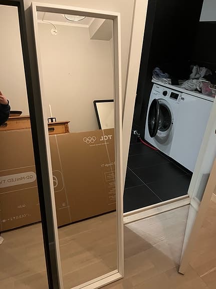 IKEA spegel helkropp vit