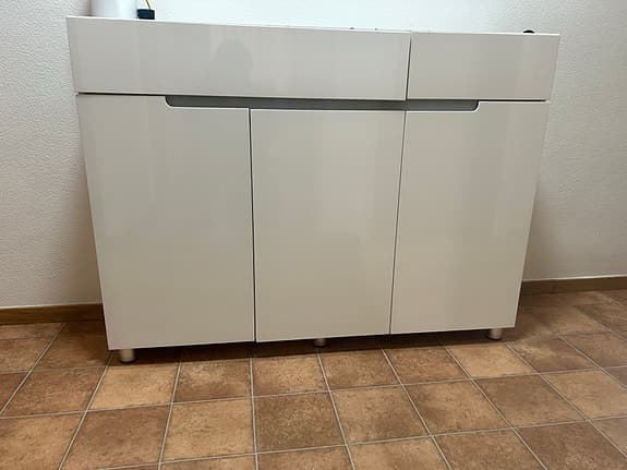 skåp med spegel vit