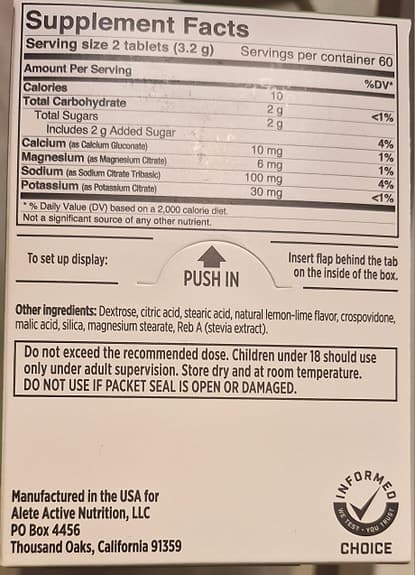 Elektrolyter SaltStick FastChews Lemon-Lime