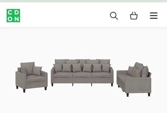 Soffgrupp 3 delar – NY - Taupe