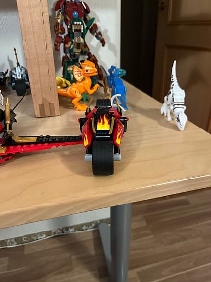 Lego Ninjago leksaksfordon motorcykel och flygplan röd svart (Kia)
