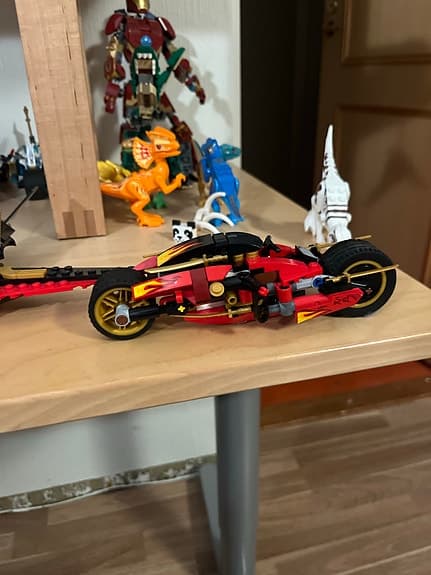 Lego Ninjago leksaksfordon motorcykel och flygplan röd svart (Kia)