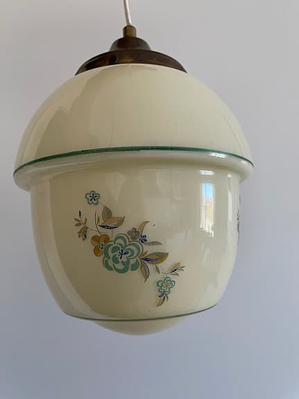 Taklampa, glas , 1920-tal, art deco, funkis, vintage