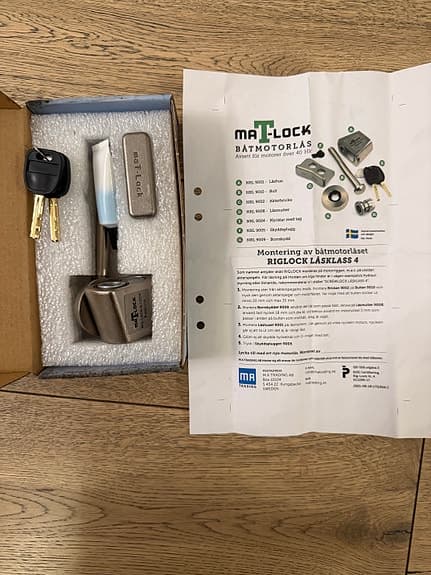 Båtmotorlås matlock klass 4