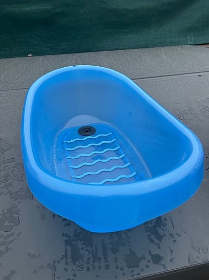 Badbalja blå plast