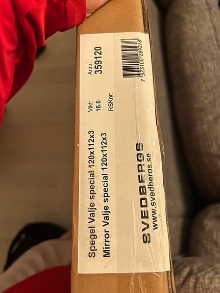 Svedbergs Valje spegel 120x120 cm rund