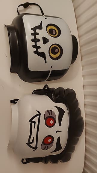 LEGO Mask Set Skelett Vampyr Barn Masker Halloween Utklädnad Original