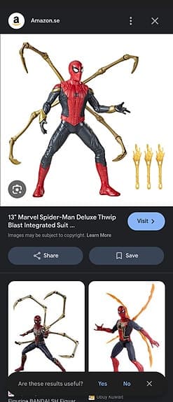 Masken Spiderman + Loki + Spiderman figurer + PEZ dispenser godis