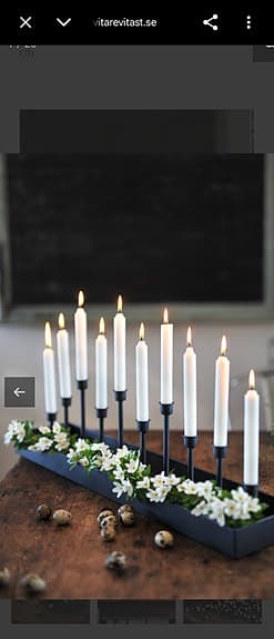 ljusstake bordsljustake ( 10 Ljusdal i låda )