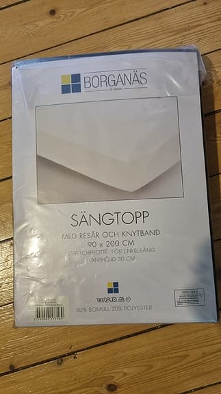 IKEA sängtopp 90x200 cm vit och svart