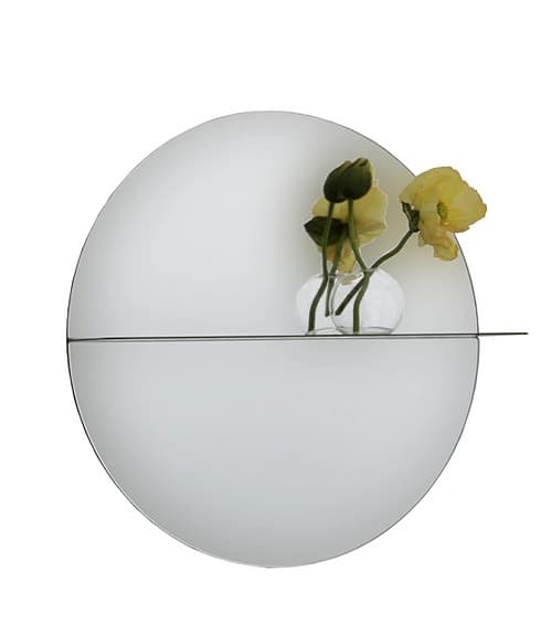 Asplund Otto spegel med hylla rund