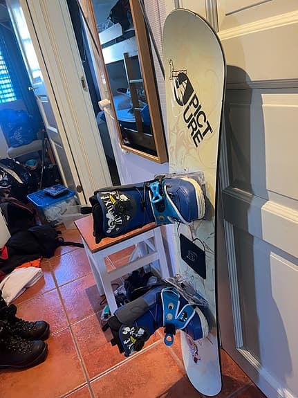 Snowboard 118 cm med Burton bindningar