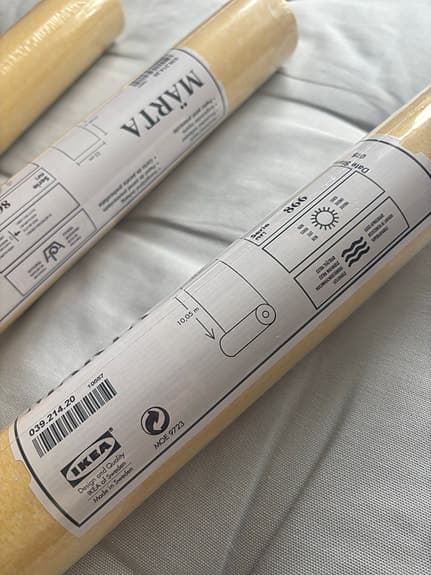 Ikea Märta metervara tyg gul