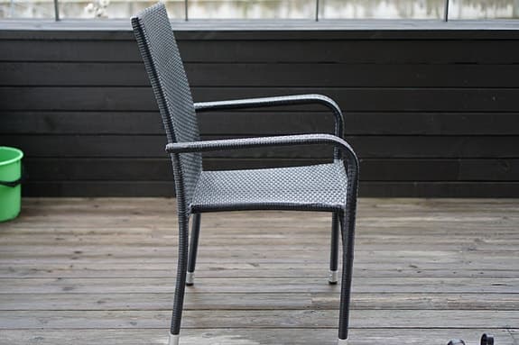 Trädgårdsstol konstrotting svart