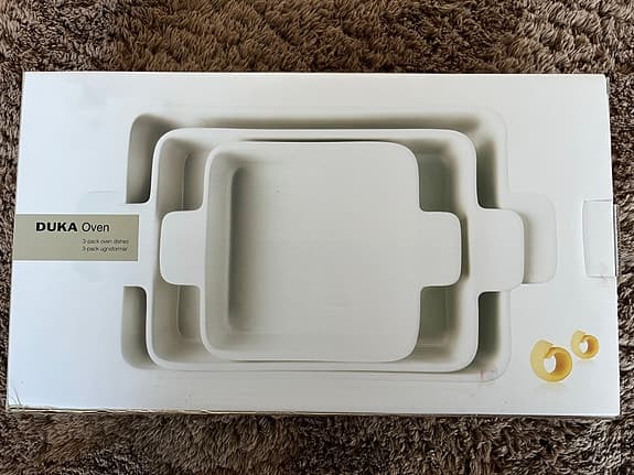 Duka Oven ugnsformar set vit