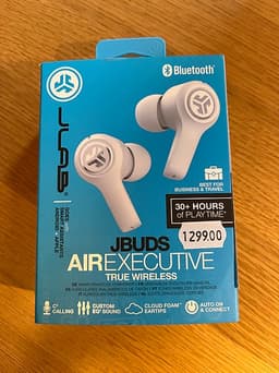 JLab Jbuds Air Executive hörlurar true wireless vit