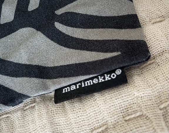 Marimekko kuddfodral svartgrå 50 x 50 cm