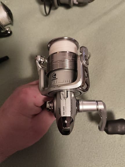 fiske rullar 3 olika en med spö