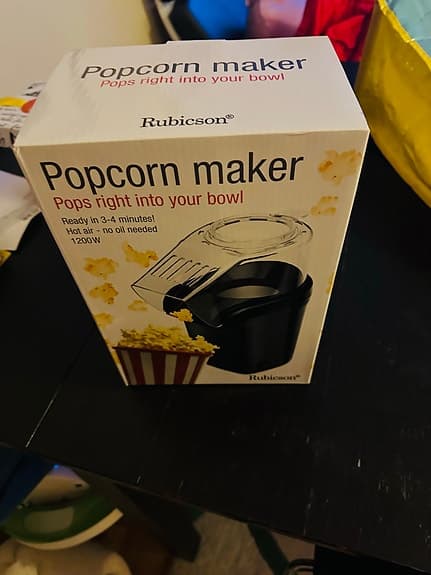 Rubicson popcornmaskin svart 1200W