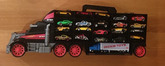Dickie Toys bärbar förvaringslastbil med bilar