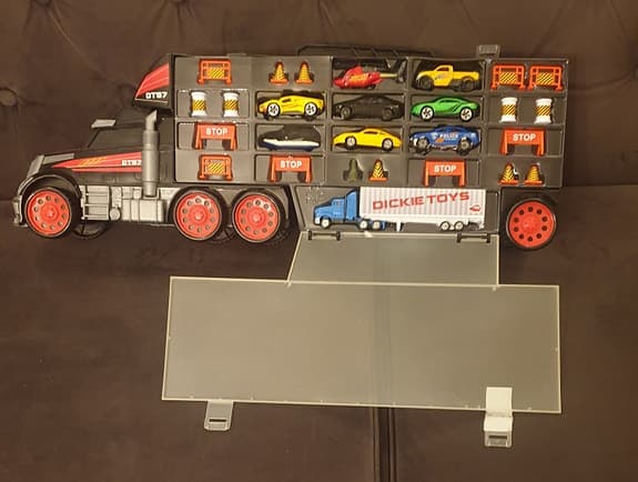 Dickie Toys bärbar förvaringslastbil med bilar