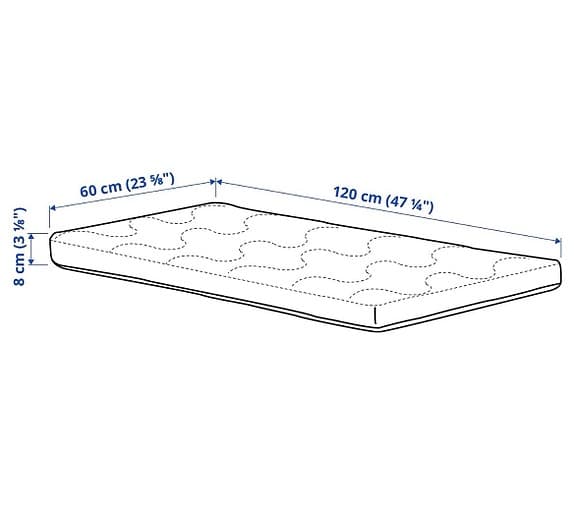 IKEA madrass spjälsäng 120x60 vit
