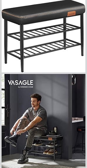 Snygg skobänk / sittbänk med förvaring – Vasagle