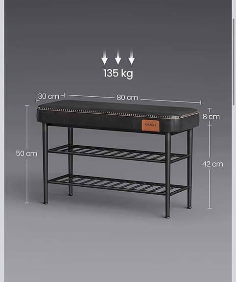 Snygg skobänk / sittbänk med förvaring – Vasagle