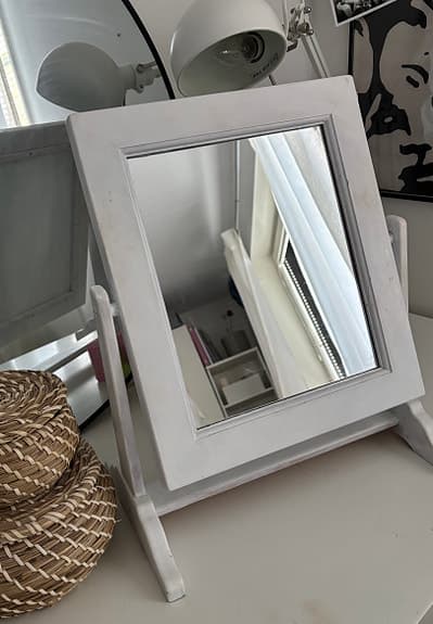 spegel vit pigtittare 43 hög