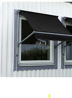 Svarta fönstermarkiser 97x70