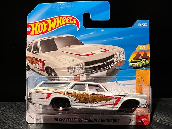 Hot Wheels ’70 Chevelle SS Wagon leksaksbil vit