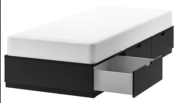 Nordli säng -Sängstomme med förvaring