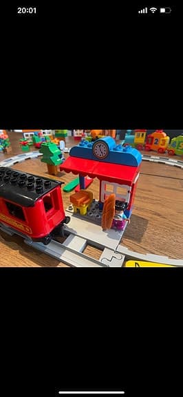 Lego Duplo Spiderman Tågbana Polisbil Brandman Leksaker